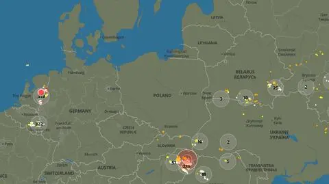 Lokalizacja burz nad Polską