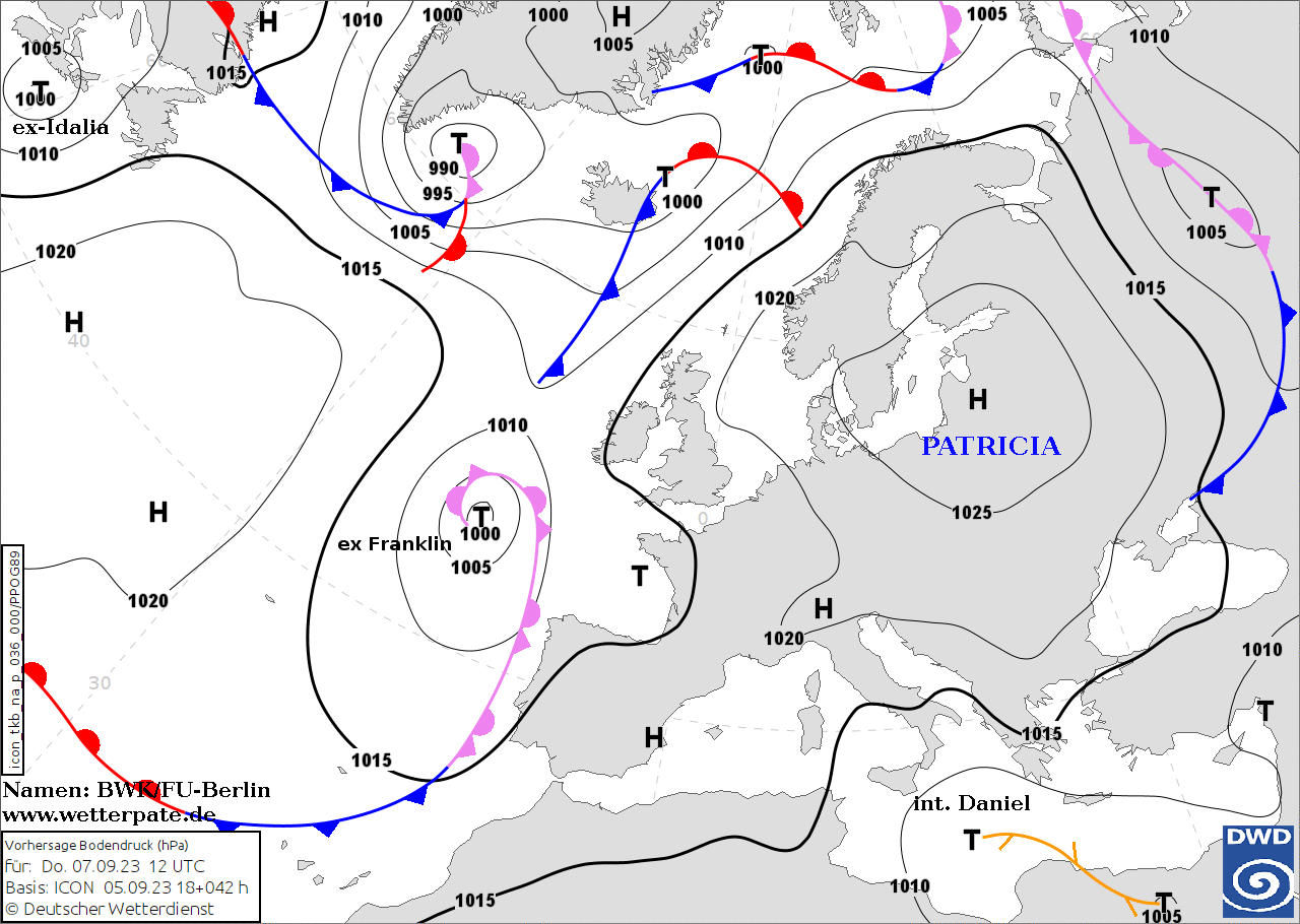 Wyż Patricia nad Europą 