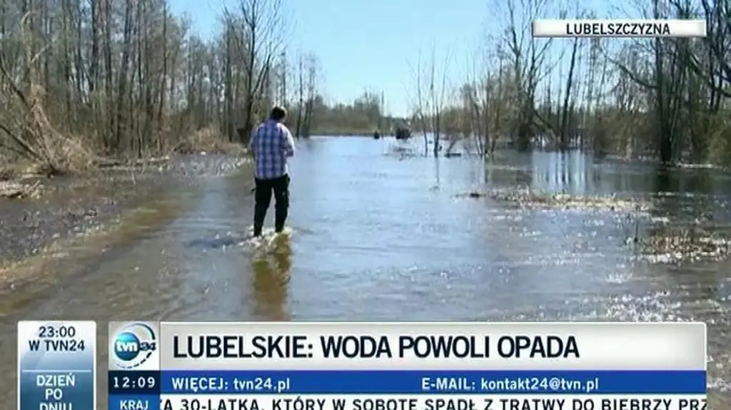 Do Mościc Dolnych można się dostać pieszo (TVN24)