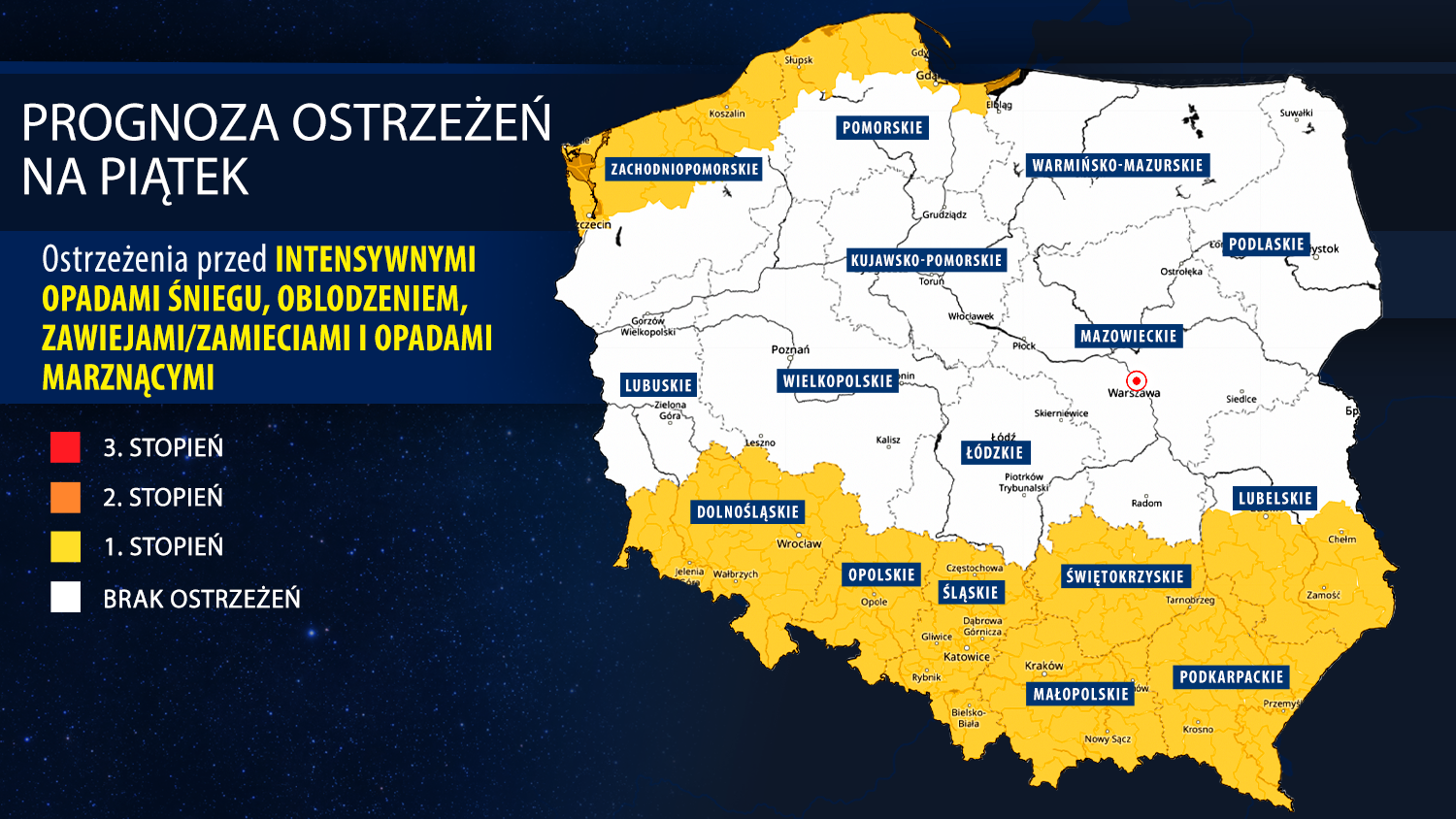 Prognoza zagrożeń na piątek