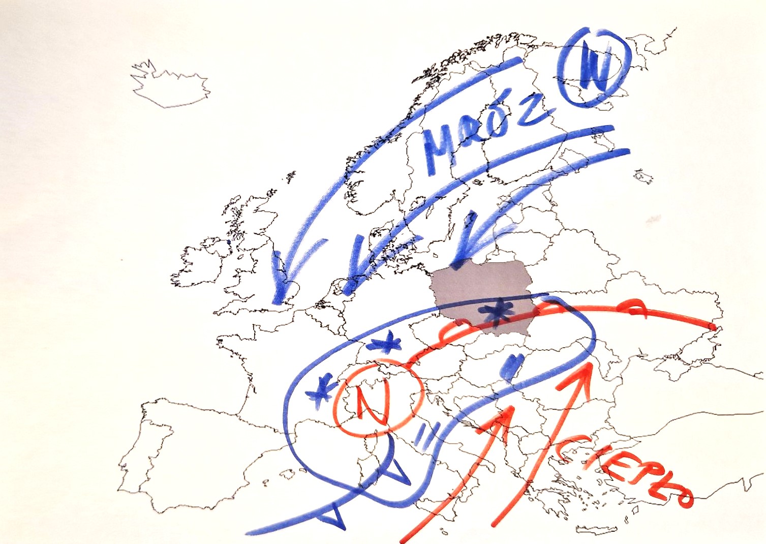 Sytuacja pogodowa nad Europą