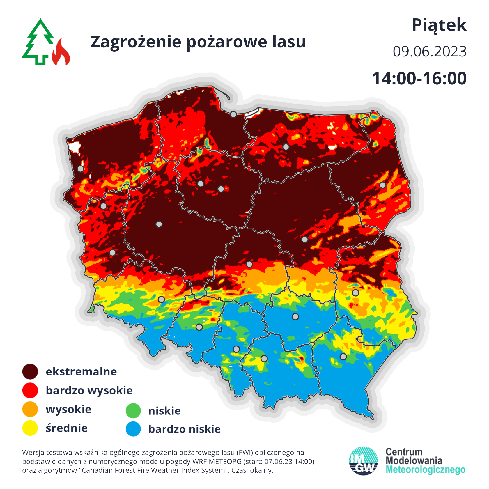 Zagrożenie pożarowe w lasach w piątek po południu