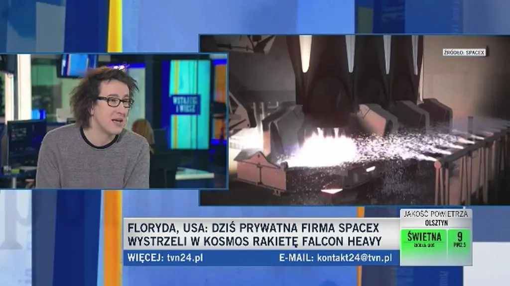 Karol Wójcicki mówi testowym starcie Falcona Heavy