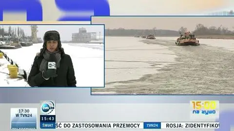 Lodołamacze na Odrze i jeziorze Dąbie