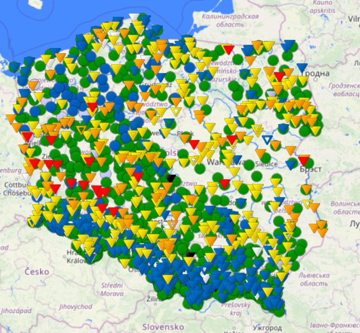 Stany wód w piątek 16.02