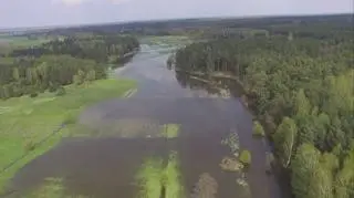 Luciąża na nagraniu z drona