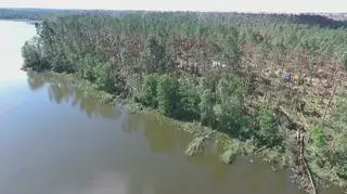 Nagranie z drona pokazuje ogrom zniszczeń po przejściu nawałnicy