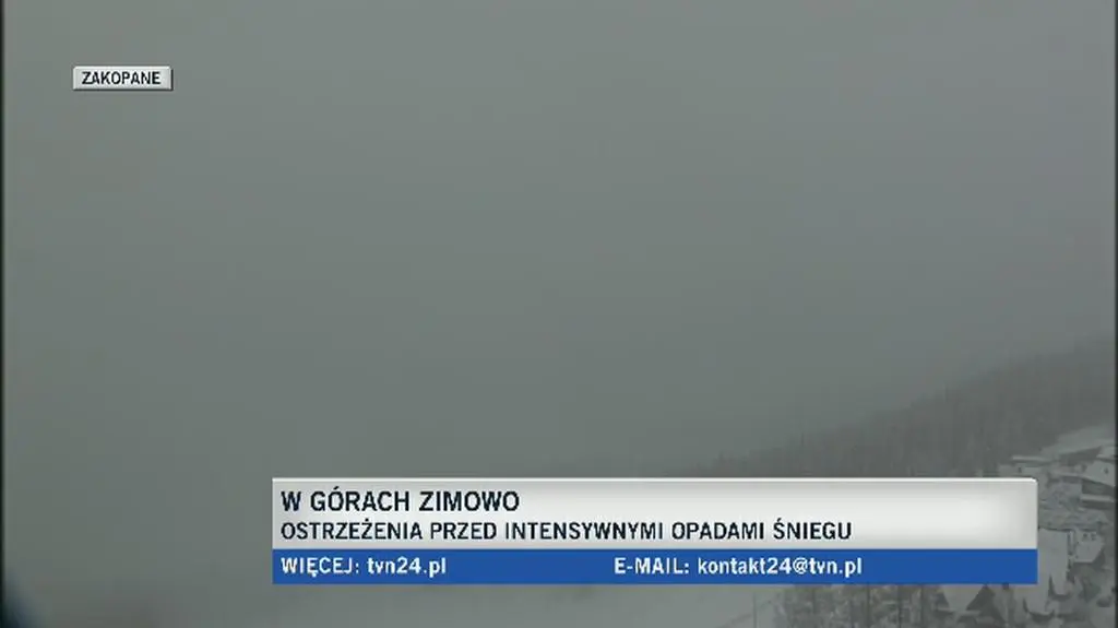 Opady śniegu w Zakopanem