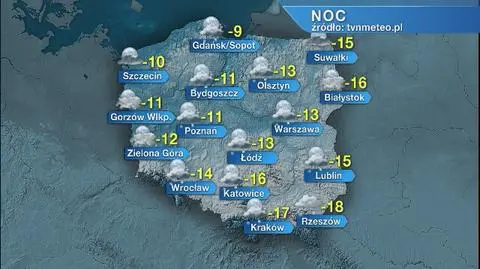 Pogoda na noc 12/13