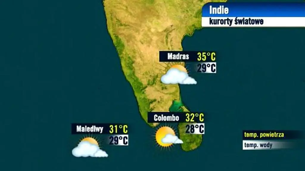 Pogoda pogody TVN Meteo dla kurortów na świecie, 1