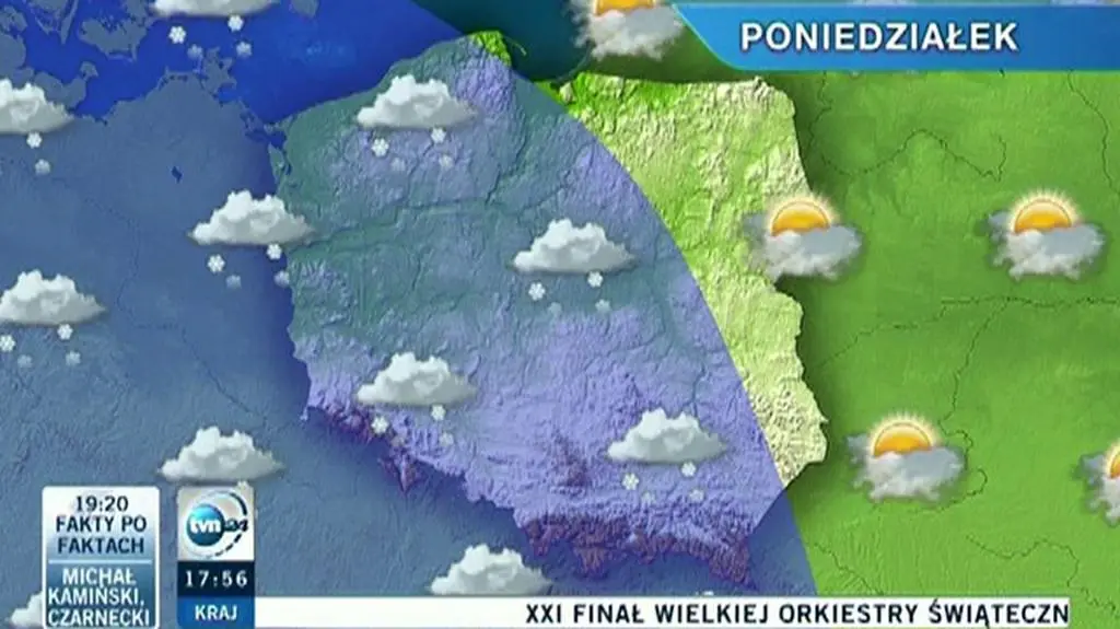 Pogoda w poniedziałek (TVN24)