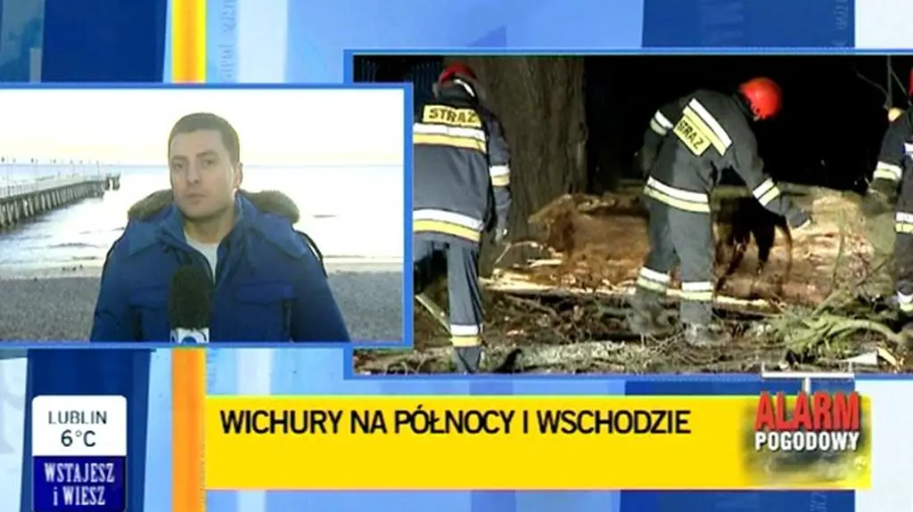 Pomorze po nocy huraganowych wiatrów (TVN24)