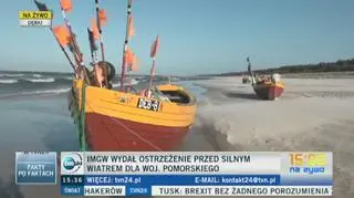 Porywisty wiatr na Wybrzeżu