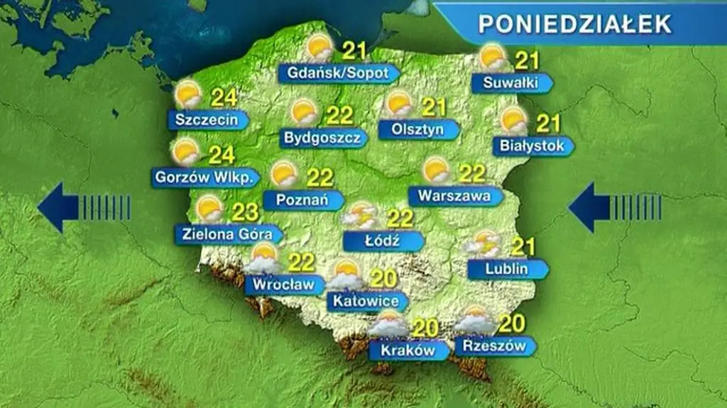 Prognoza na poniedziałek