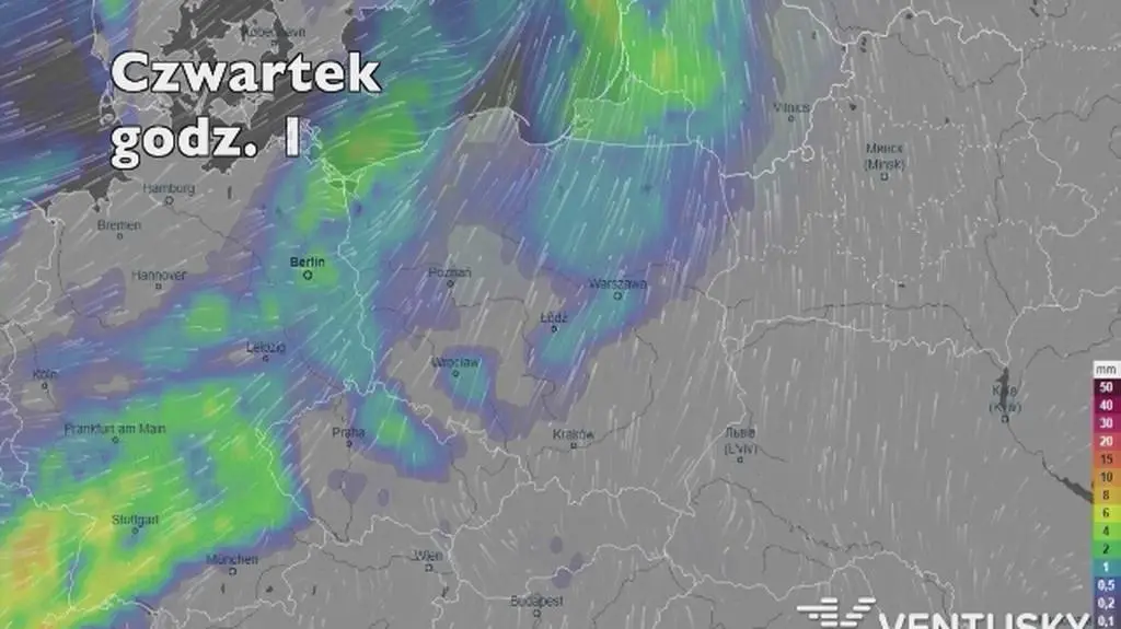 Prognoza opadów na najbliższe dni