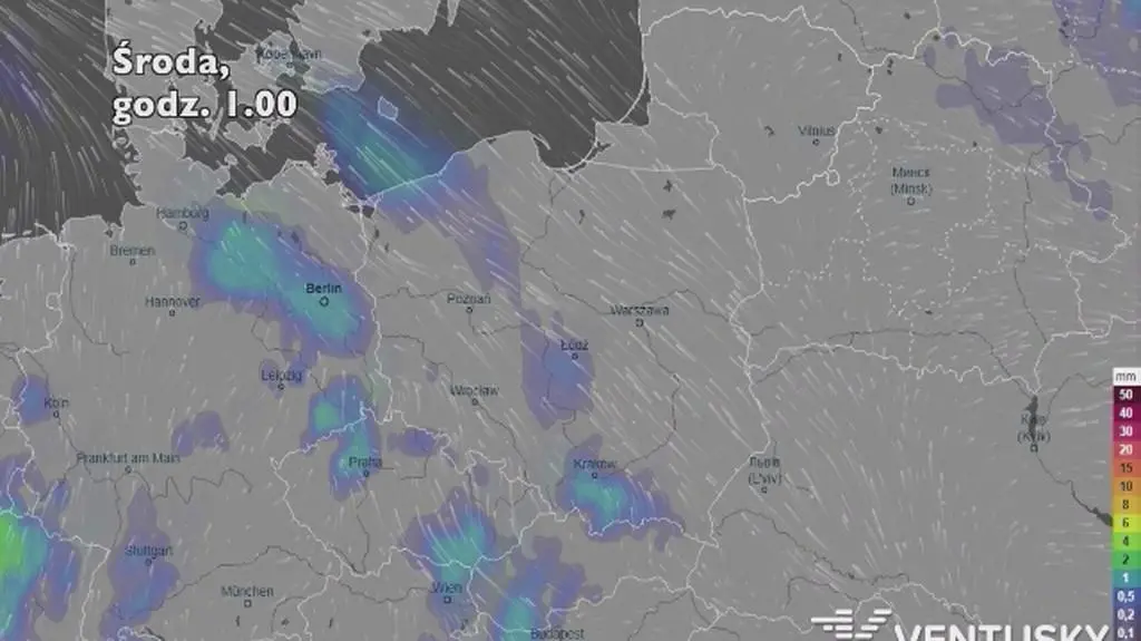 Prognoza opadów w najbliższych dniach