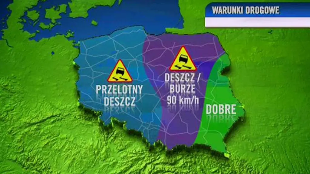 Prognoza pogody dla kierowców na czwartek, 14