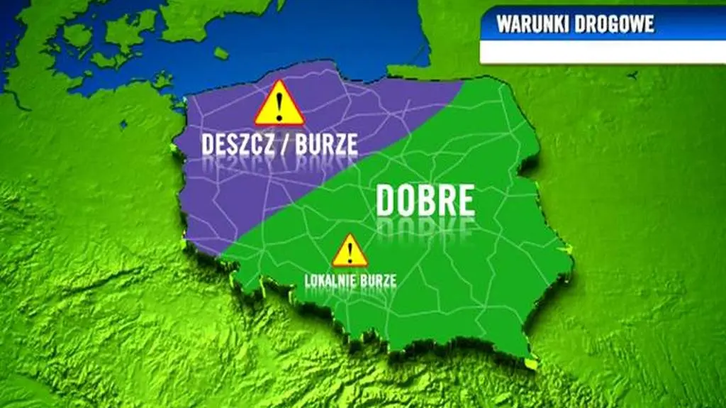 Prognoza pogody dla kierowców na środę, 24