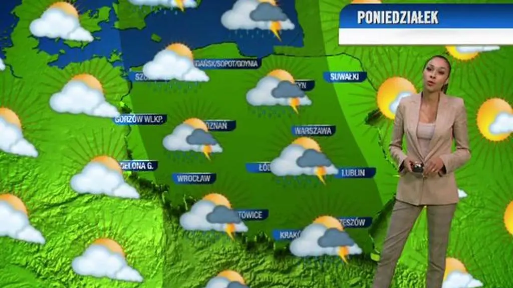 Prognoza pogody na poniedziałek 11