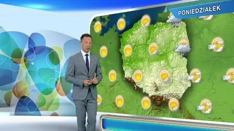 Prognoza pogody na poniedziałek 22