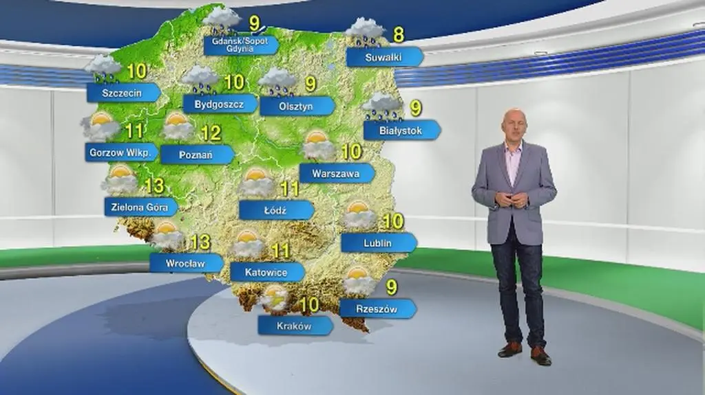 Prognoza pogody na poniedziałek