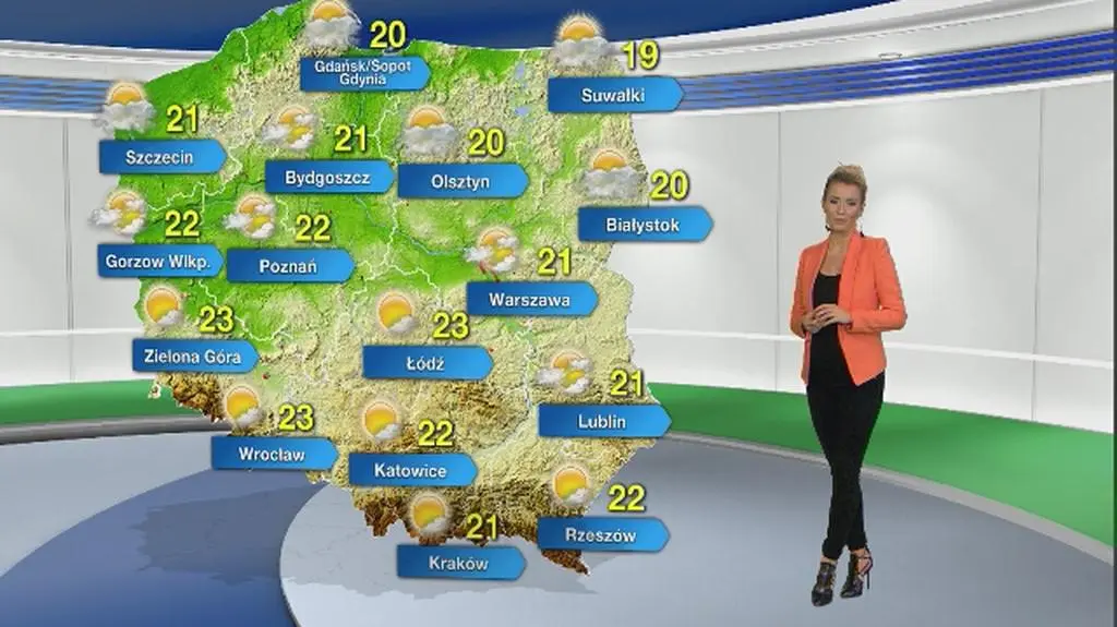 Prognoza pogody na poniedziałek