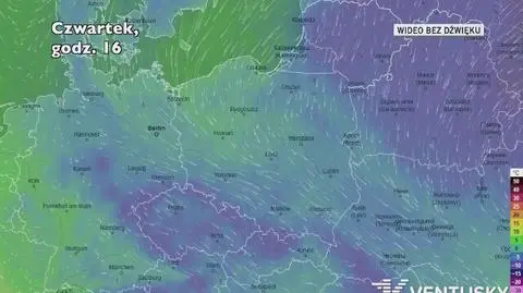Prognozowana temperatura w kolejnych dniach (Ventusky)