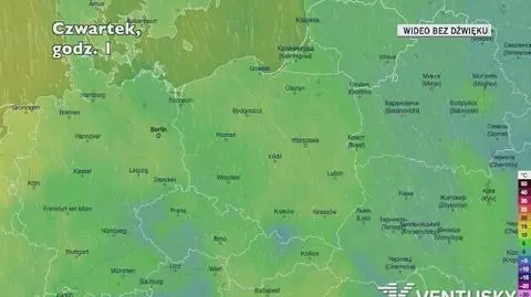 Prognozowana temperatura w najbliższych dniach (Ventusky.com)