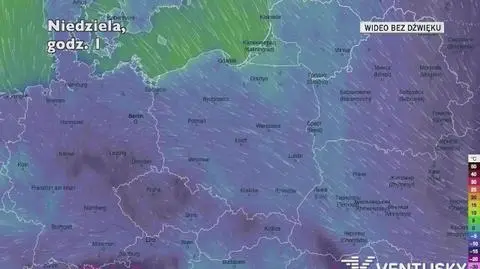 Prognozowana temperatura w najbliższych dniach (Ventusky