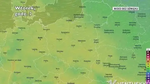 Prognozowana temperatura w najbliższych dniach (Ventusky.com | wideo bez dźwięku))