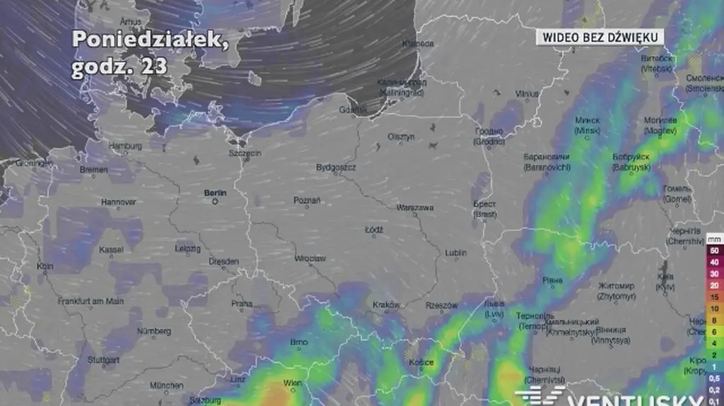 Prognozowane opady w najbliższych dniach