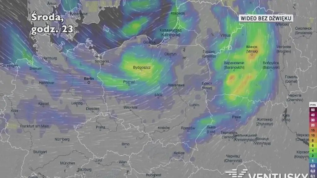 Prognozowane opady w najbliższych dniach