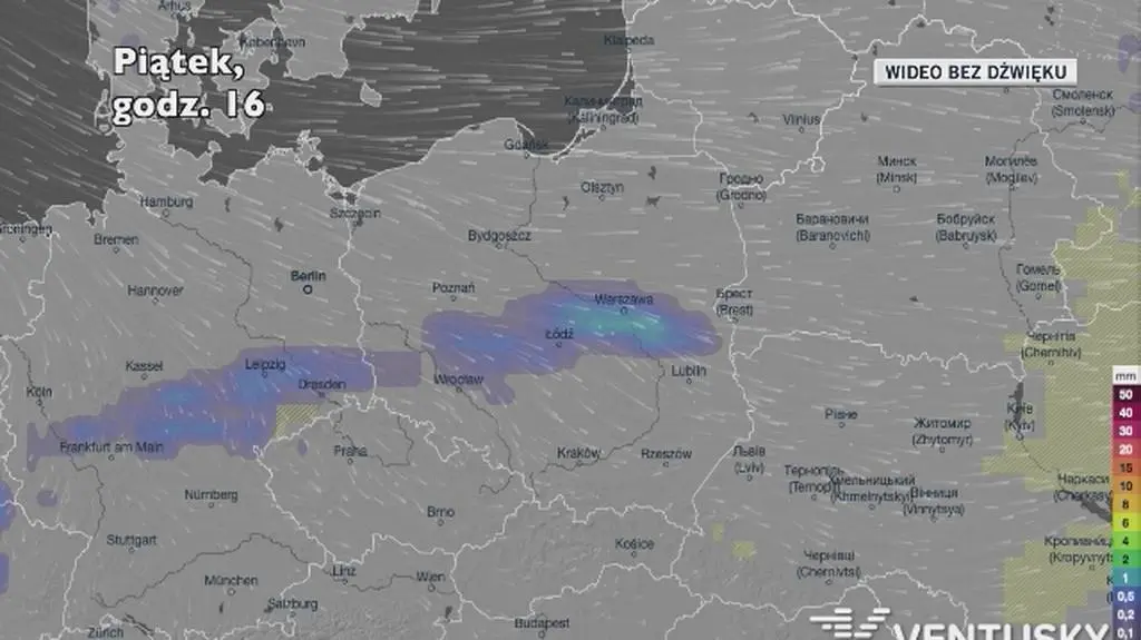 Prognozowane opady w najbliższych dniach