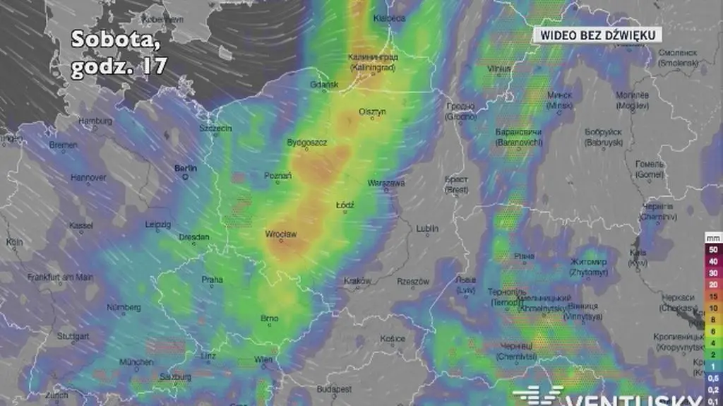 Prognozowane opady w najbliższych dniach