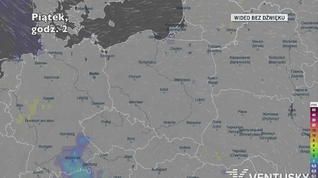 Prognozowane opady w najbliższych dniach