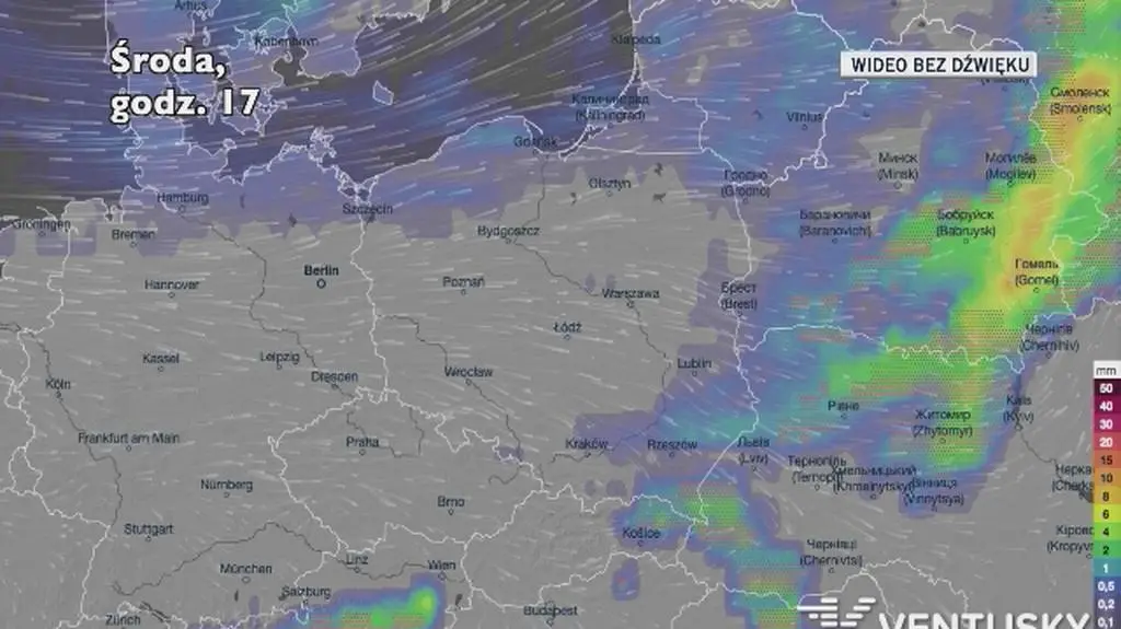 Prognozowane opady w najbliższych dniach