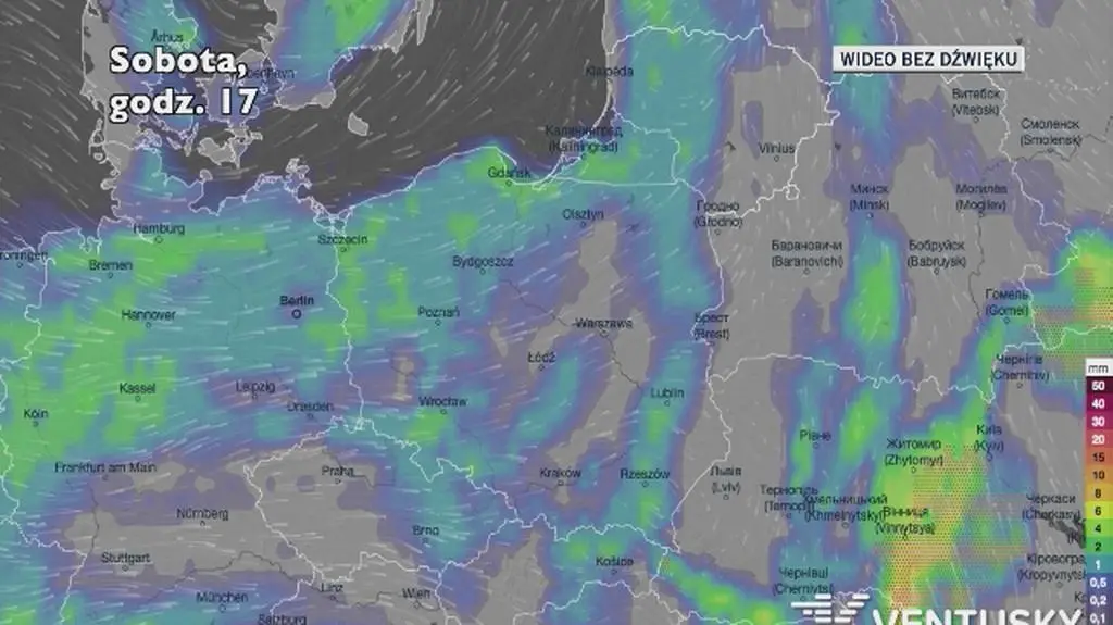 Prognozowane opady w najbliższych dniach