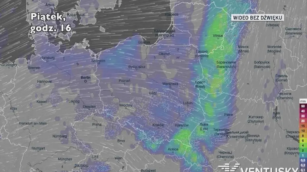 Prognozowane opady w najbliższych dniach