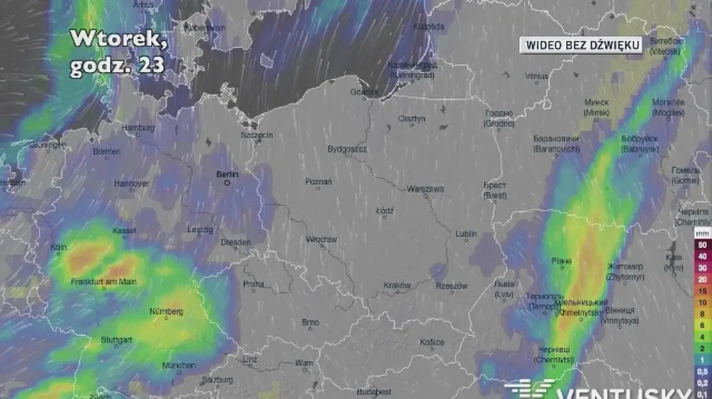 Prognozowane opady w najbliższych dniach