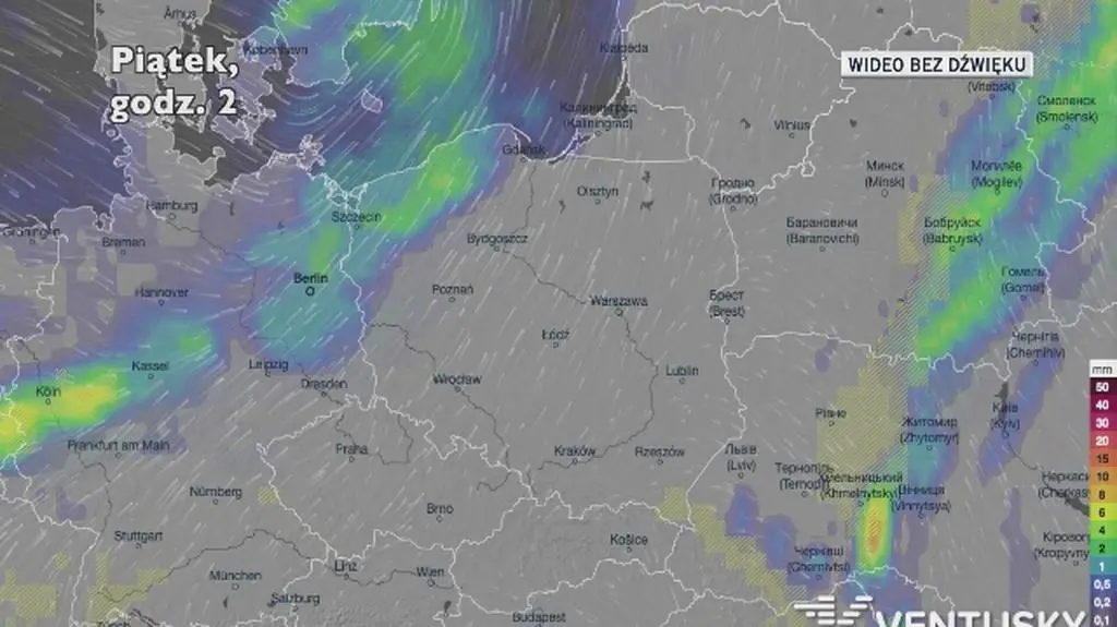 Prognozowane opady w najbliższych dniach