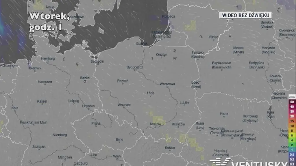 Prognozowane opady w najbliższych dniach