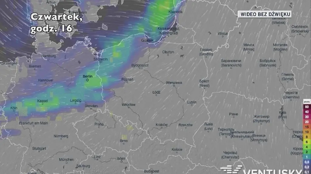 Prognozowane opady w najbliższych dniach