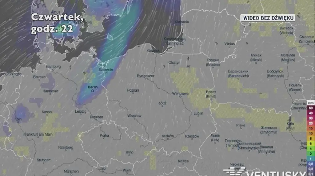 Prognozowane opady w najbliższych dniach