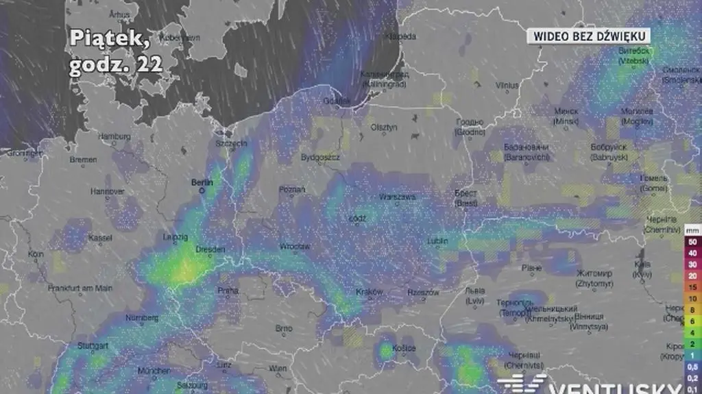 Prognozowane opady w najbliższych dniach