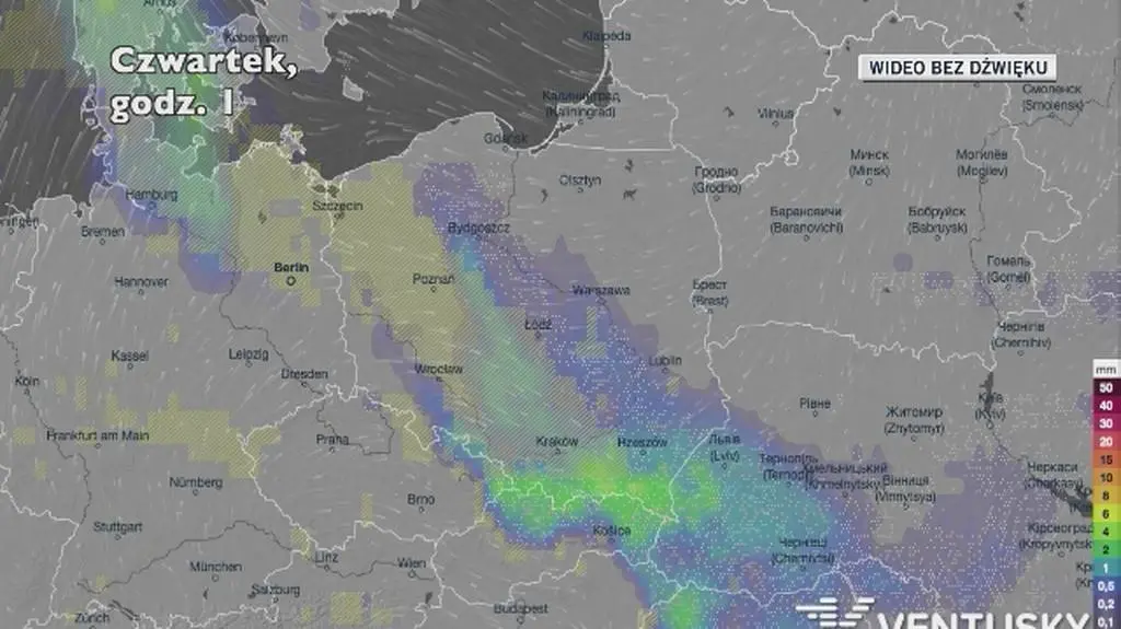 Prognozowane opady w najbliższych dniach