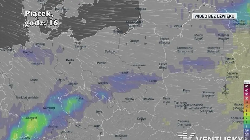 Prognozowane opady w najbliższych dniach