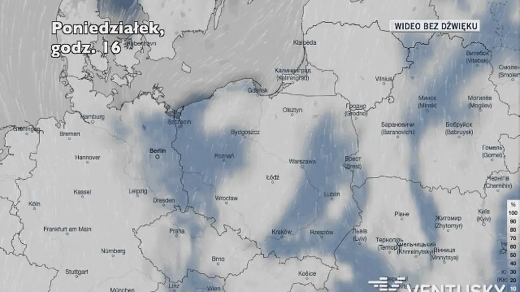 Prognozowane zachmurzenie w najbliższych dniach