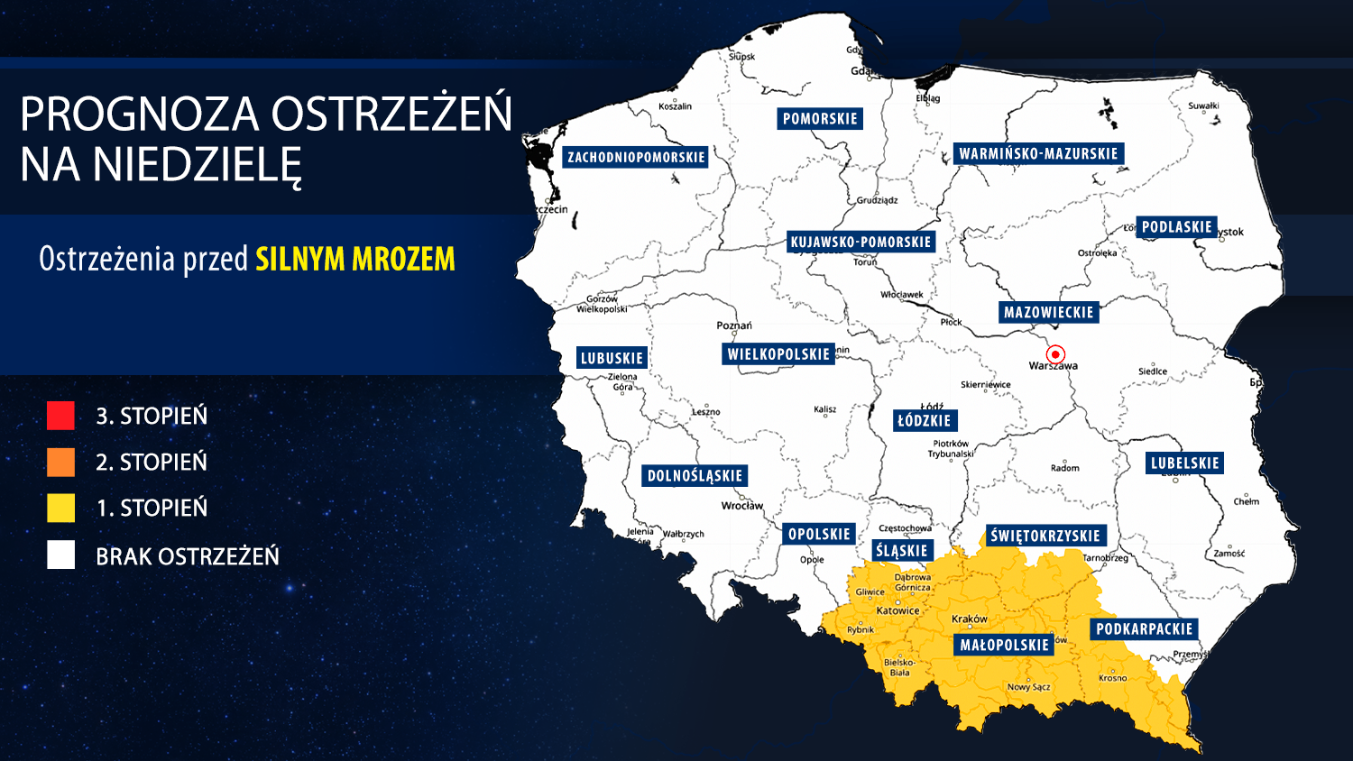 Prognoza zagrożeń na niedzielę