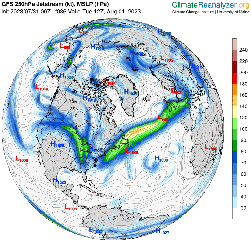 Jet stream 1 sierpnia