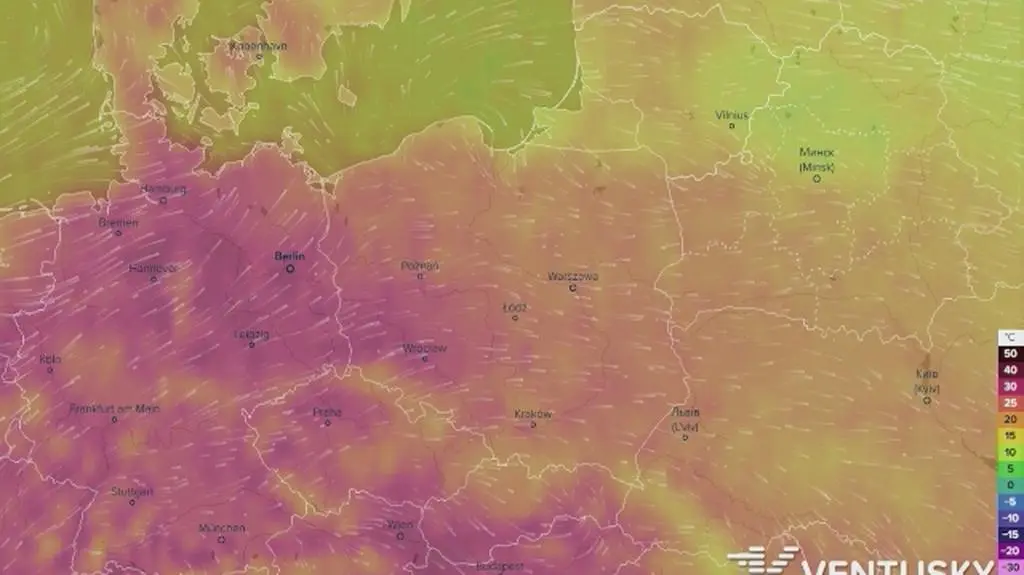 Rozkład temperatury w najbliższych dniach